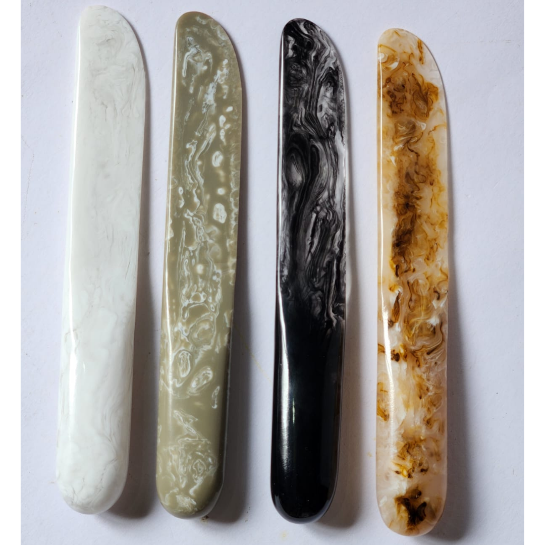 Multicolor Marble Resin Cheese Spreader Knife Set