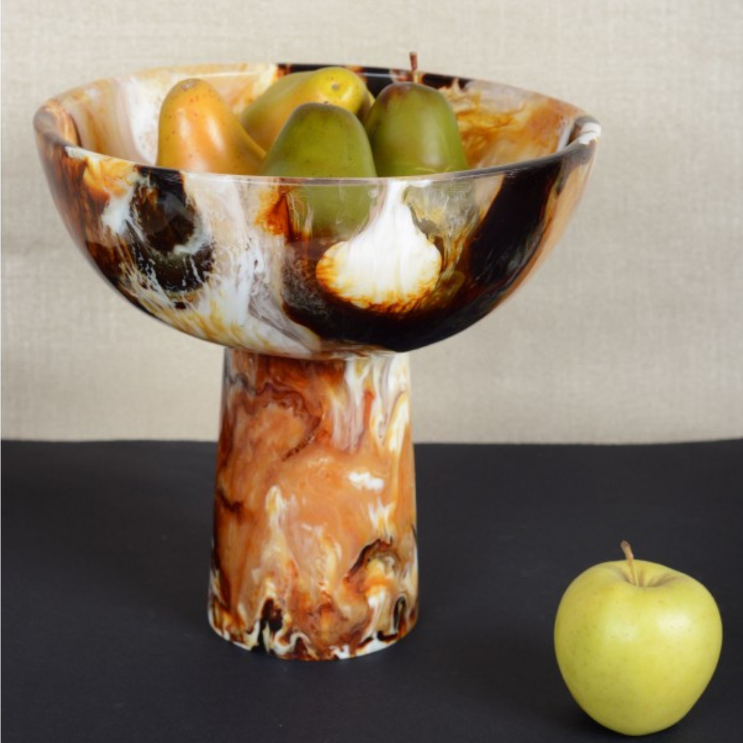 Designer Resin Pedestal Fruit Bowl