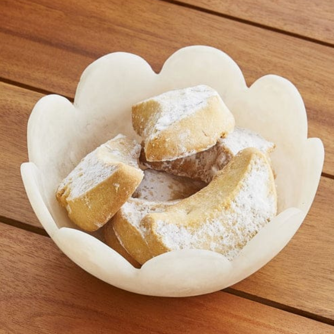 White Lotus Shape Serving Bowl